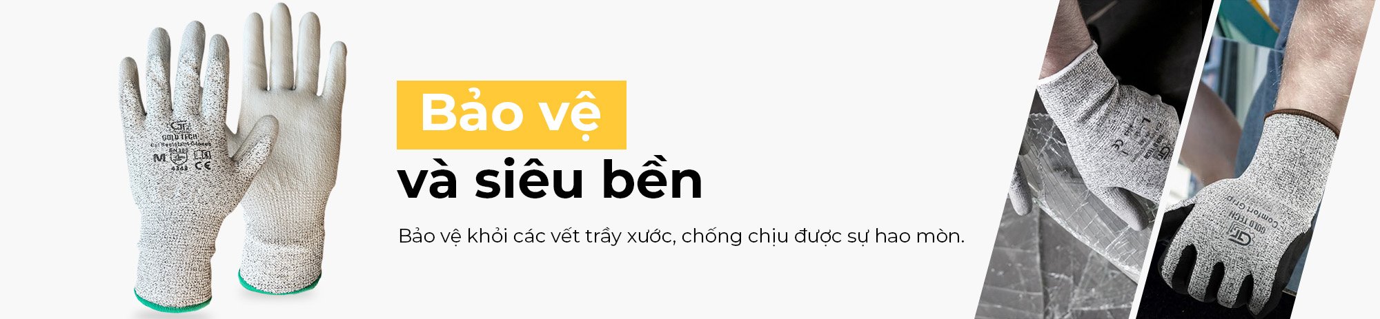 banner găng tay chống cắt Goldtech