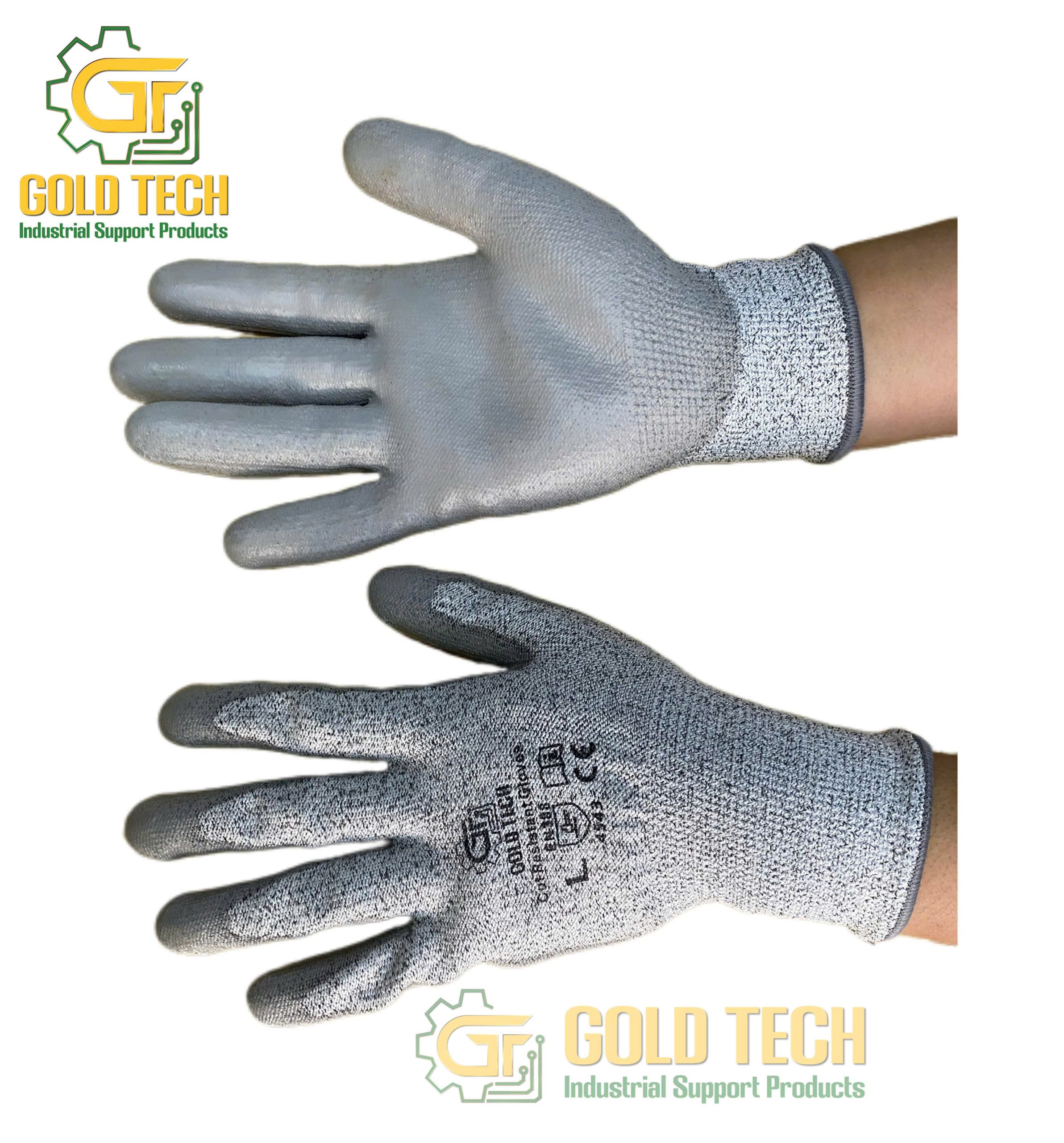 GĂNG TAY CHỐNG CẮT CẤP ĐỘ 5 GOLDTECH – CUT RESISTANT GLOVES LEVEL 5 – PHỦ PU CHỐNG TRƯỢT – SIÊU BỀN - Ảnh 9