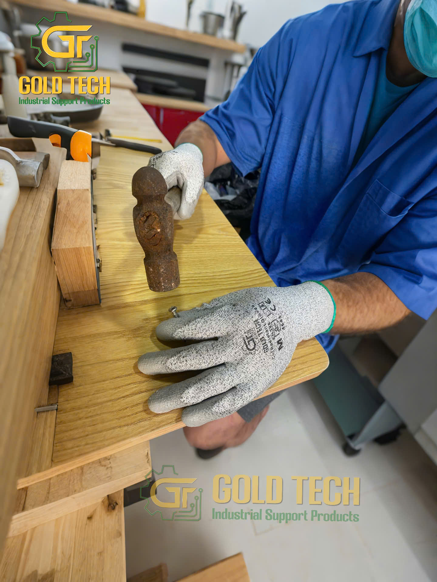 GĂNG TAY CHỐNG CẮT CẤP ĐỘ 5 GOLDTECH – CUT RESISTANT GLOVES LEVEL 5 – PHỦ PU CHỐNG TRƯỢT – SIÊU BỀN - Ảnh 8