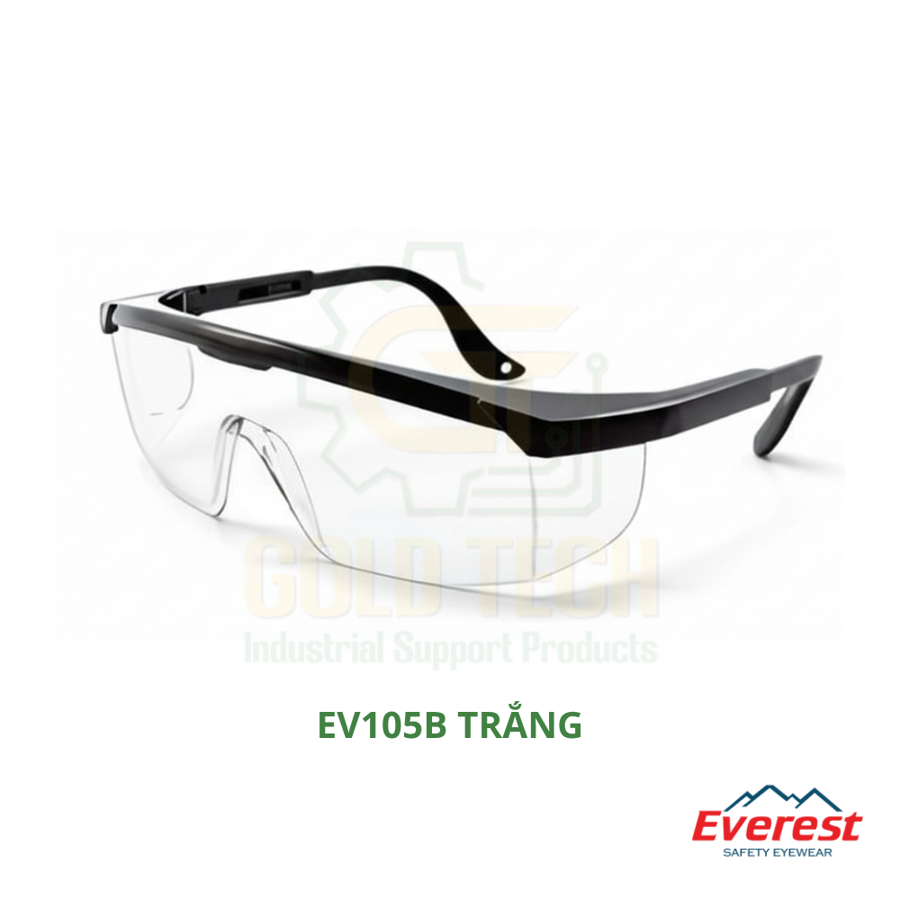 KÍNH BẢO HỘ EVEREST EV105B CHỐNG BỤI, CHỐNG VA ĐẬP, TRÒNG TRONG SUỐT, KÍNH BẢO HỘ LAO ĐỘNG - Ảnh 2